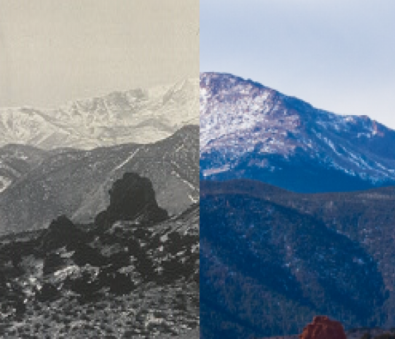 Pikes Peak then and now