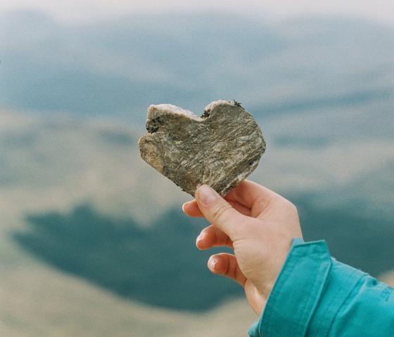 heart shaped rock