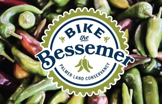 Pueblo Chiles with Bike the Bessemer Text overlay