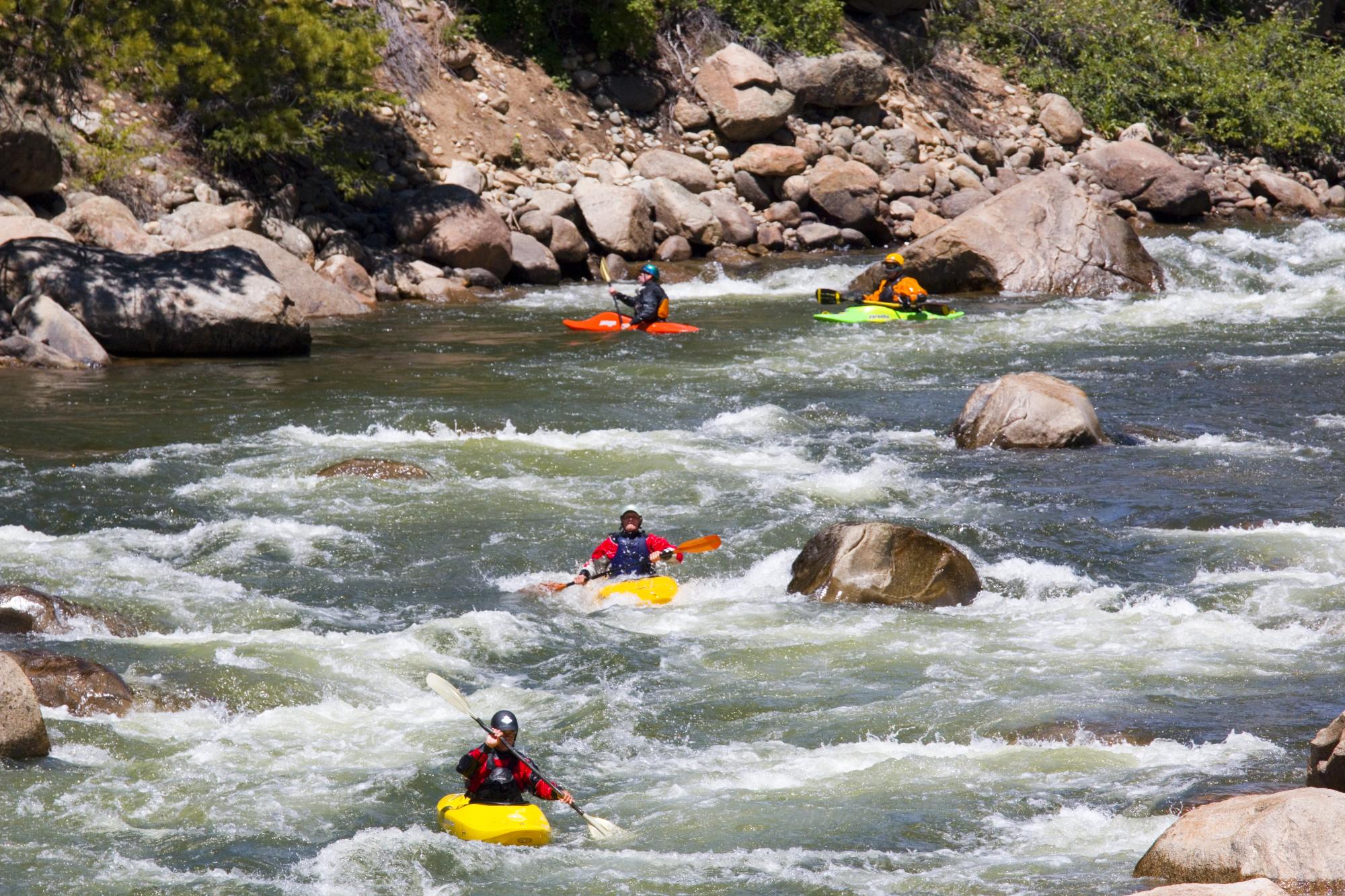 Kayakers in the river
