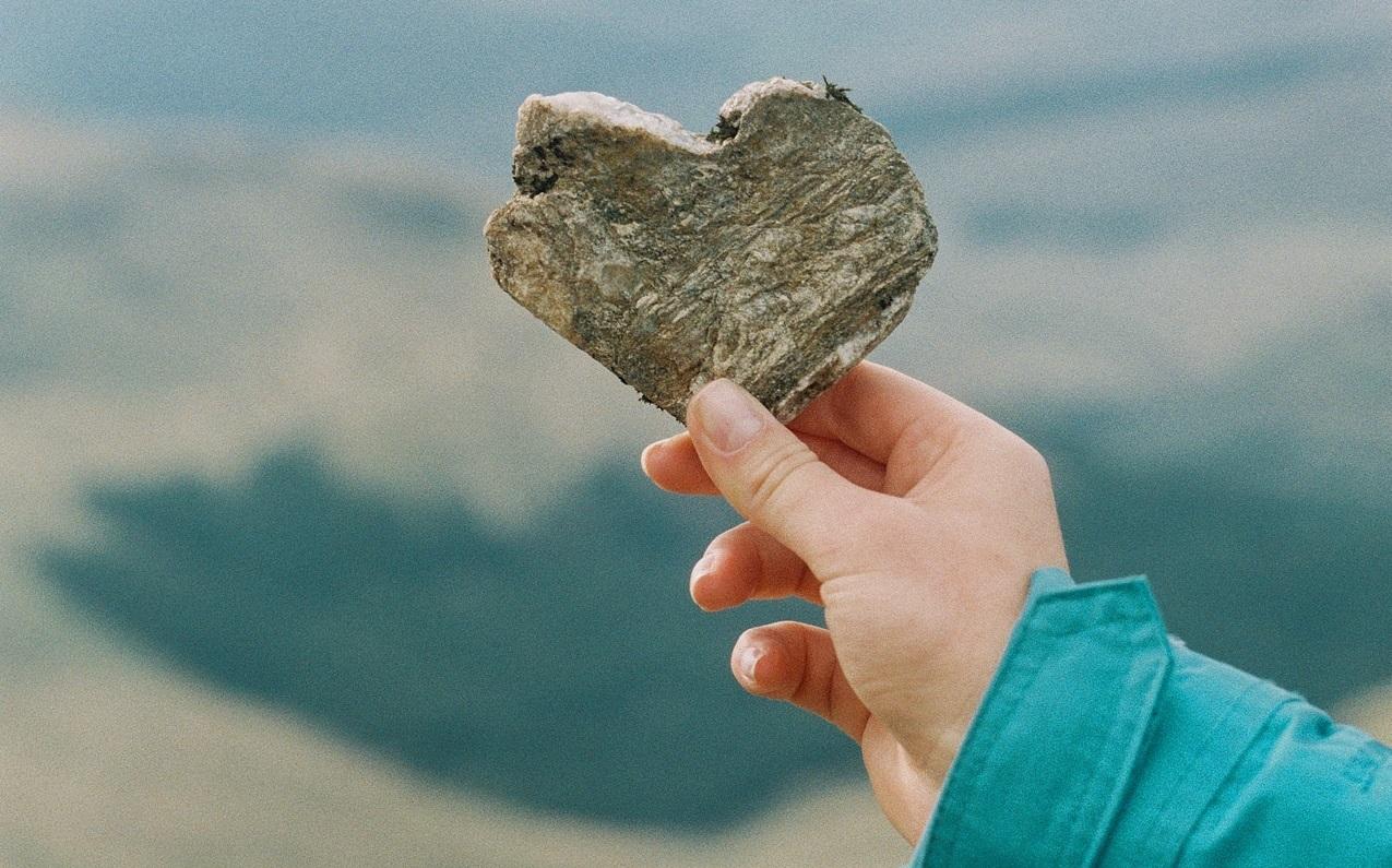 heart shaped rock